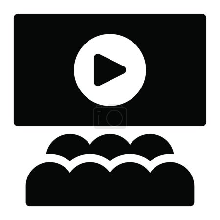 Ilustración de "video "icono, ilustración vectorial - Imagen libre de derechos