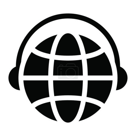 Téléchargez les illustrations : "global "icône, illustration vectorielle - en licence libre de droit