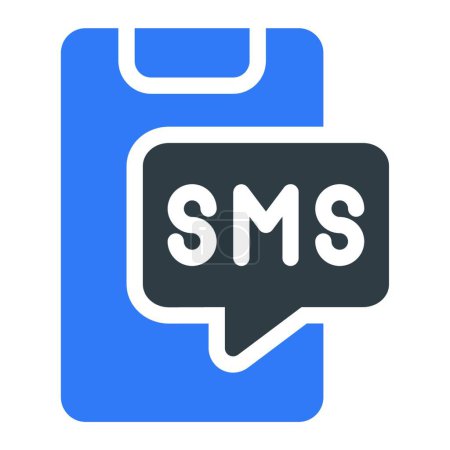 Ilustración de Icono SMS, ilustración vectorial - Imagen libre de derechos