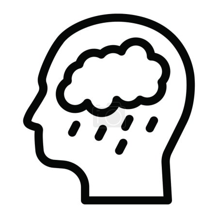 Illustration for "brain " icon, vector illustration - Royalty Free Image
