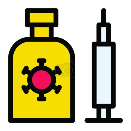 Ilustración de "vacunación "icono, ilustración vectorial - Imagen libre de derechos