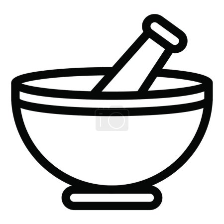 Illustration for "pestle " icon, vector illustration - Royalty Free Image