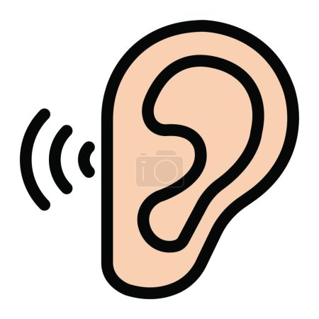 Illustration for "listen " icon, vector illustration - Royalty Free Image