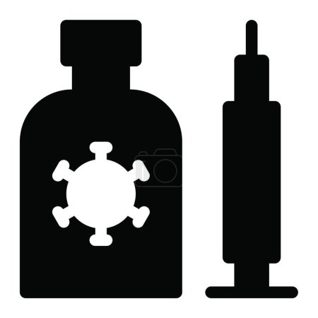 Téléchargez les illustrations : "vaccination "icône, illustration vectorielle - en licence libre de droit