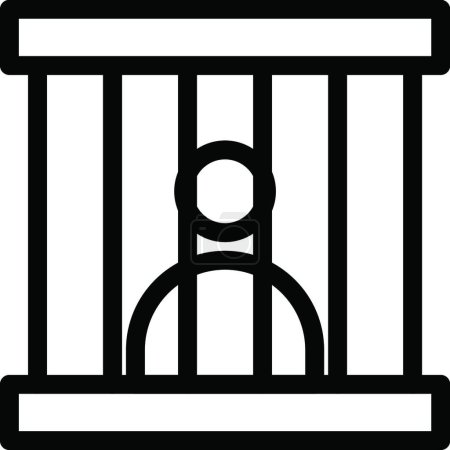 Illustration for "jail " icon, vector illustration - Royalty Free Image