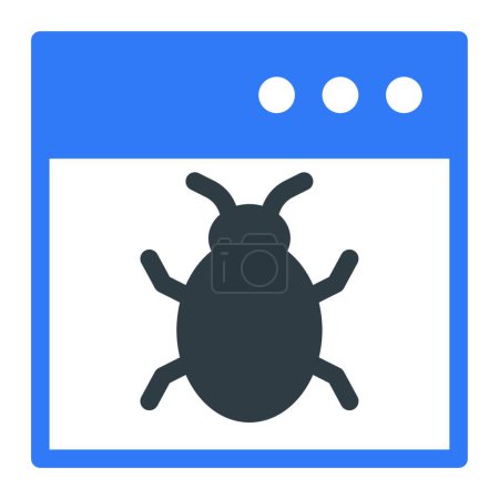 Illustration for "bug " icon, vector illustration - Royalty Free Image