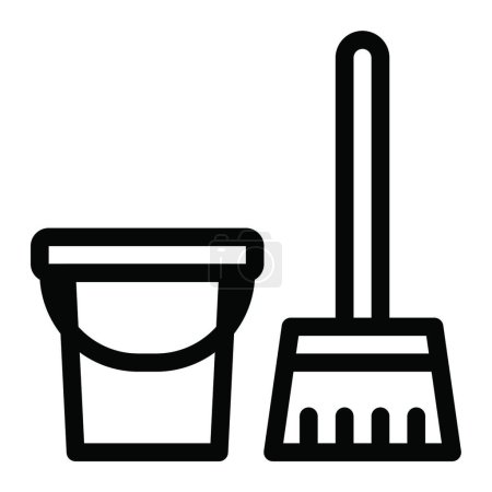 Illustration for "dusting " icon, vector illustration - Royalty Free Image