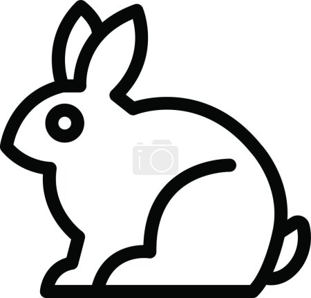 Téléchargez les illustrations : "lapin "icône, illustration vectorielle - en licence libre de droit