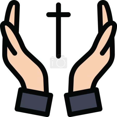 Ilustración de "cristiano "icono, vector de ilustración - Imagen libre de derechos