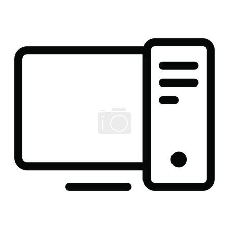 Illustration for "computer " icon, vector illustration - Royalty Free Image