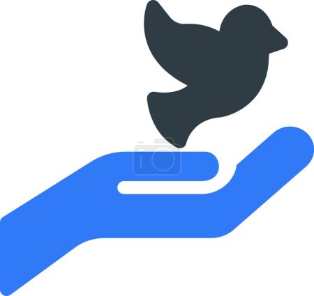 Ilustración de "pájaro "icono, ilustración vectorial - Imagen libre de derechos