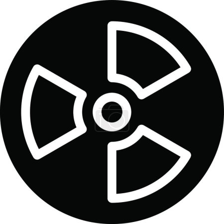 Illustration for "radioactive " icon, vector illustration - Royalty Free Image