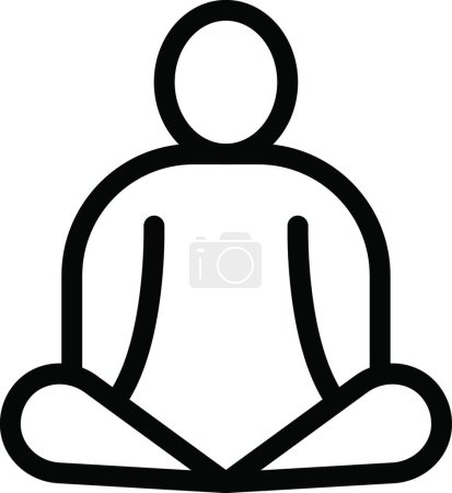 Illustration for "meditation " icon, vector illustration - Royalty Free Image