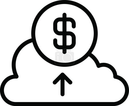 Illustration for "cloud " web icon vector illustration - Royalty Free Image