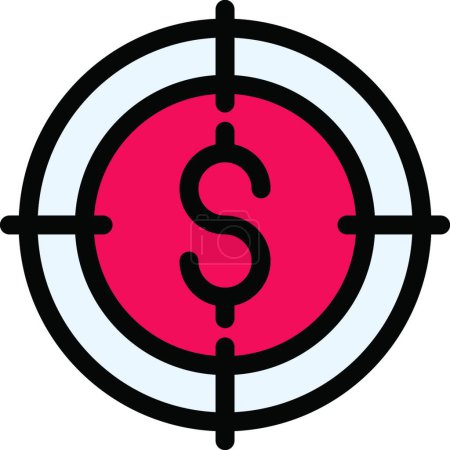 Ilustración de Icono web. ilustración simple del signo del dólar - Imagen libre de derechos