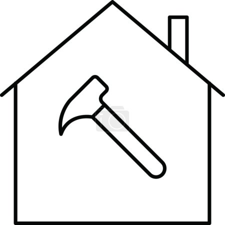 Téléchargez les illustrations : "maison "icône, illustration vectorielle - en licence libre de droit
