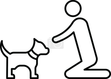 Téléchargez les illustrations : "chien "icône, illustration vectorielle - en licence libre de droit