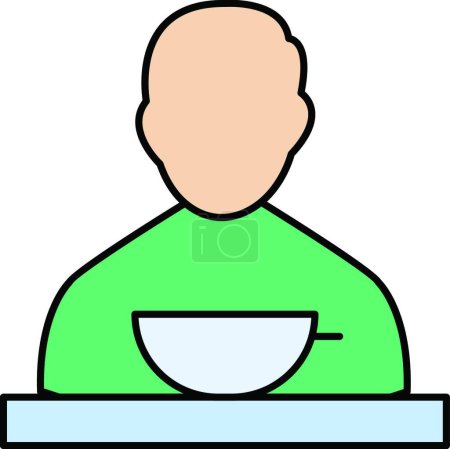 Ilustración de "bowl "icono, ilustración vectorial - Imagen libre de derechos