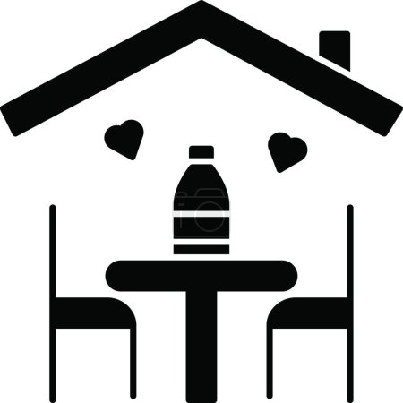 Téléchargez les illustrations : "maison "icône, illustration vectorielle - en licence libre de droit
