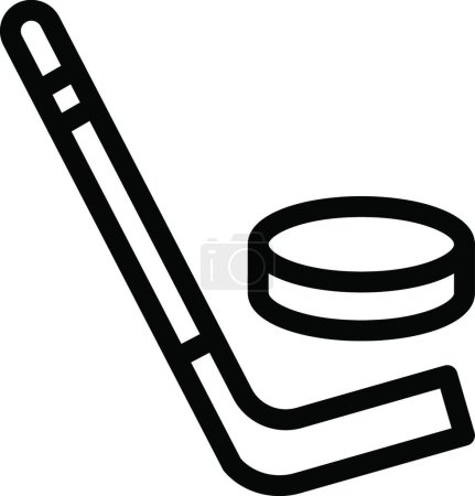 Téléchargez les illustrations : "illustration vectorielle icône de hockey - en licence libre de droit