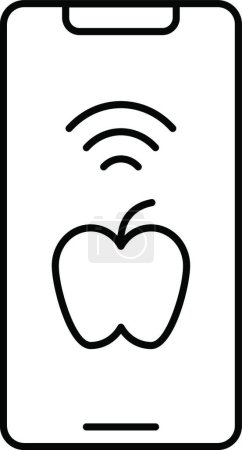 Ilustración de Icono de manzana vector ilustración - Imagen libre de derechos