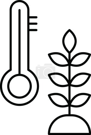 Illustration for Thermometer web icon vector illustration - Royalty Free Image
