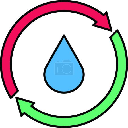 Illustration for "drop " web icon vector illustration - Royalty Free Image