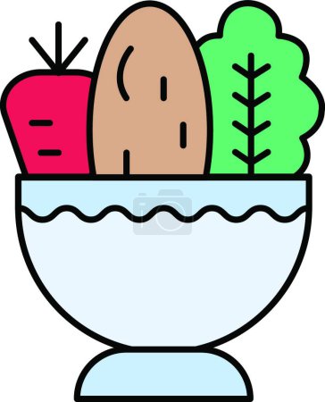 Illustration for "basket with vegetables " icon  vector illustration - Royalty Free Image