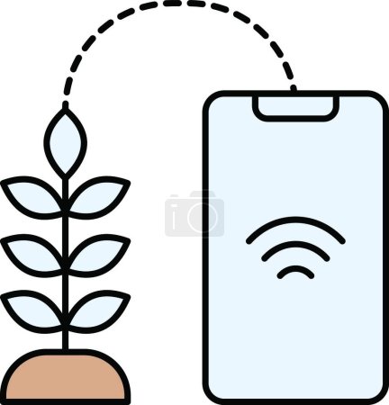 Illustration for Smart farm, simple vector illustration - Royalty Free Image