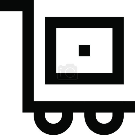 Téléchargez les illustrations : Illustration vectorielle icône chariot - en licence libre de droit