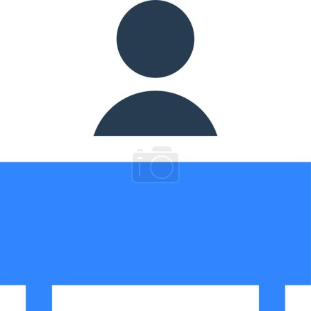 Illustration for "desk "" icon, vector illustration - Royalty Free Image