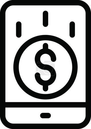 Ilustración de "banca móvil "icono web ilustración vectorial - Imagen libre de derechos