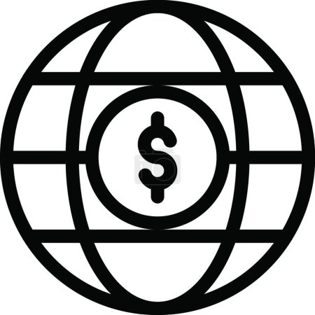 Illustration for Web icon. simple illustration of dollar sign - Royalty Free Image