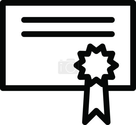 Ilustración de Certificado icono web vector ilustración - Imagen libre de derechos