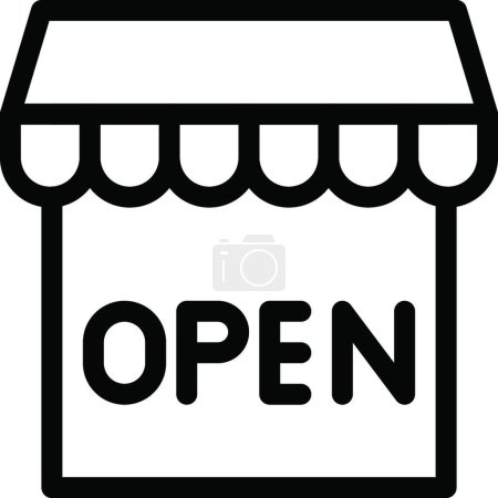 Illustration for Open shop icon vector illustration - Royalty Free Image