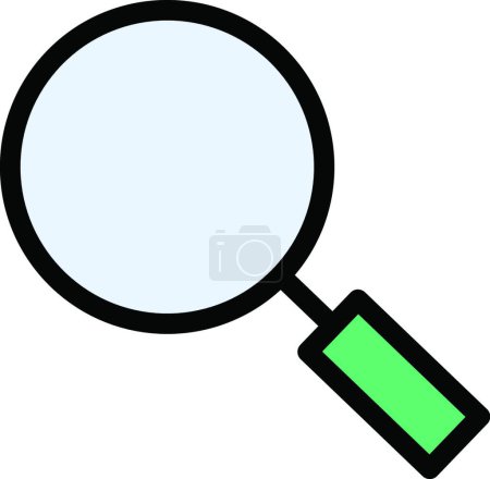 Illustration for Magnifying glass icon for web page - Royalty Free Image