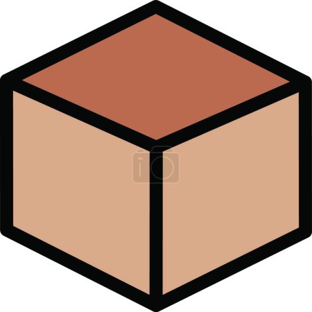 Illustration for "cube " web icon vector illustration - Royalty Free Image