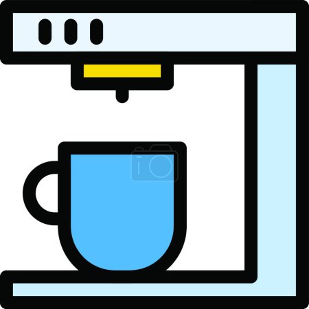 Téléchargez les illustrations : Icône de cafetière, illustration simple web - en licence libre de droit