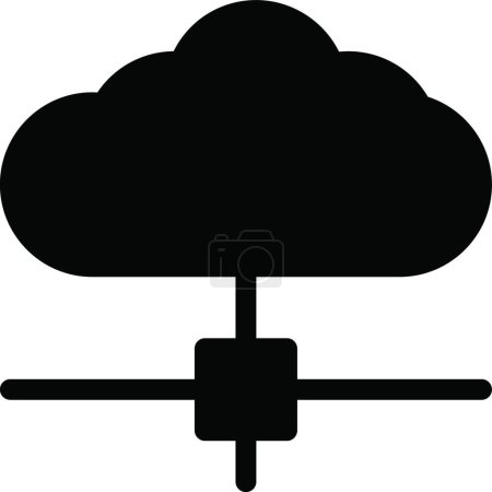 Ilustración de Icono de nube, ilustración vectorial - Imagen libre de derechos