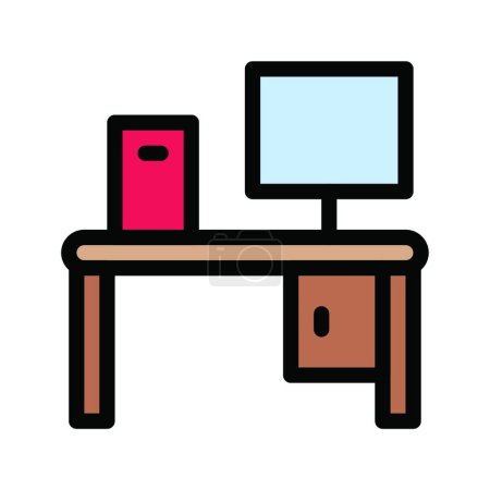 Ilustración de "escritorio "ilustración del vector icono web - Imagen libre de derechos