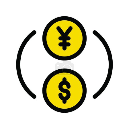 Téléchargez les illustrations : "devise "icône, illustration vectorielle - en licence libre de droit