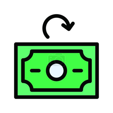 Ilustración de Dólar icono dibujo, concepto de moneda - Imagen libre de derechos