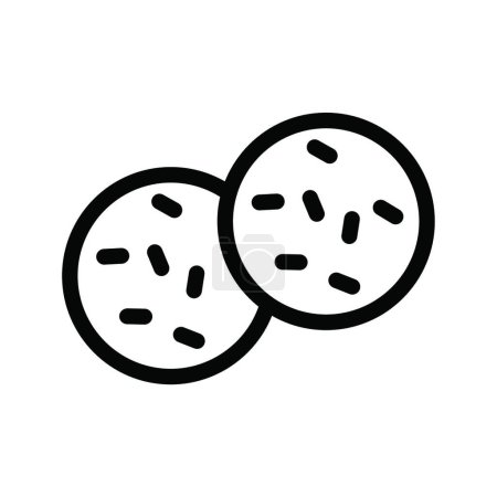 Téléchargez les illustrations : "biscuit "icône, illustration vectorielle - en licence libre de droit