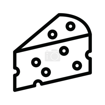 Téléchargez les illustrations : Icône de fromage, illustration simple web - en licence libre de droit