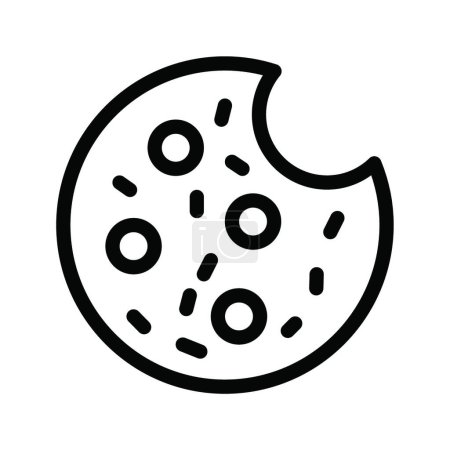 Illustration for Cookie web icon vector illustration - Royalty Free Image