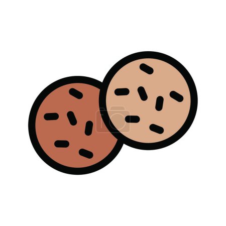 Téléchargez les illustrations : Icône de biscuit, illustration vectorielle - en licence libre de droit