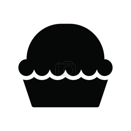 Téléchargez les illustrations : "brownie "illustration vectorielle icône web - en licence libre de droit