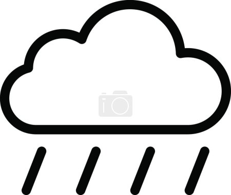 Téléchargez les illustrations : "pluie "icône, illustration vectorielle - en licence libre de droit