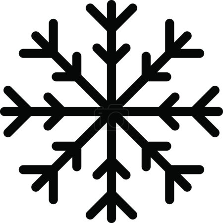 Téléchargez les illustrations : Belle icône de flocon de neige, illustration vectorielle - en licence libre de droit