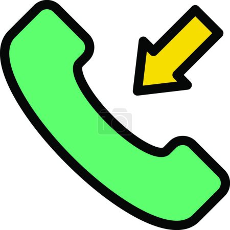 Ilustración de "llamada entrante "icono web vector ilustración - Imagen libre de derechos